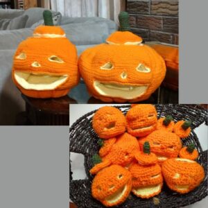 Showing all of the Forever Jack-o'-lantern sizes.